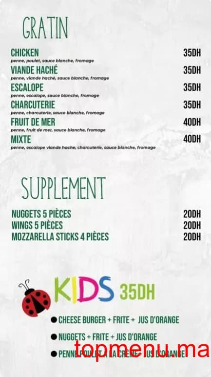 Restaurant Organic Burgers menu page 2 Organic Burgers menu page 2