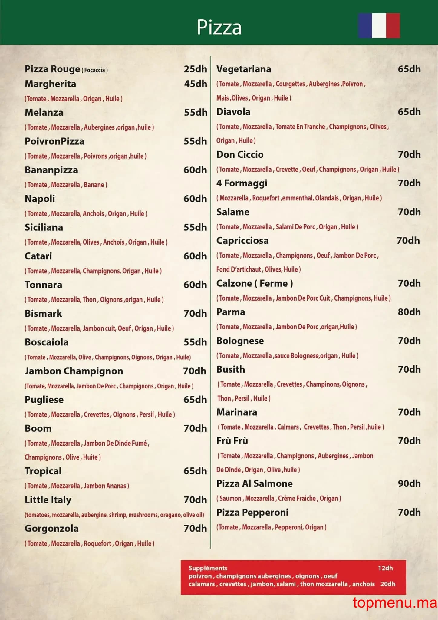 Restaurant Little Italy menu page 4 Little Italy menu page 4