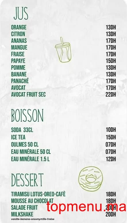 Restaurant Organic Burgers menu page 1 Organic Burgers menu page 1