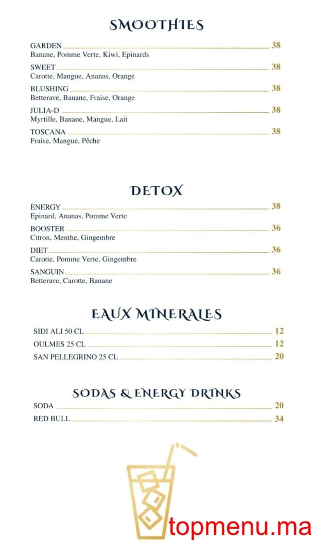 Restaurant Julia D coffee menu page 4 Julia D coffee menu page 4