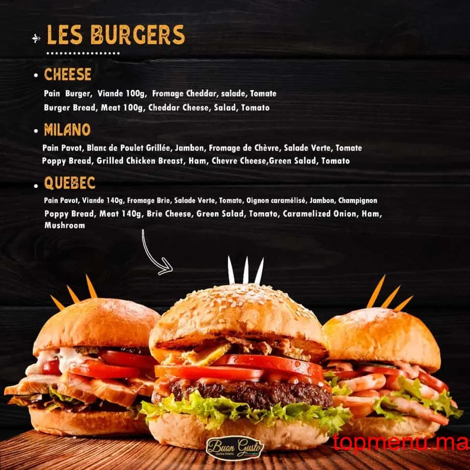 Restaurant Buon Gusto menu page 2 Buon Gusto menu page 2