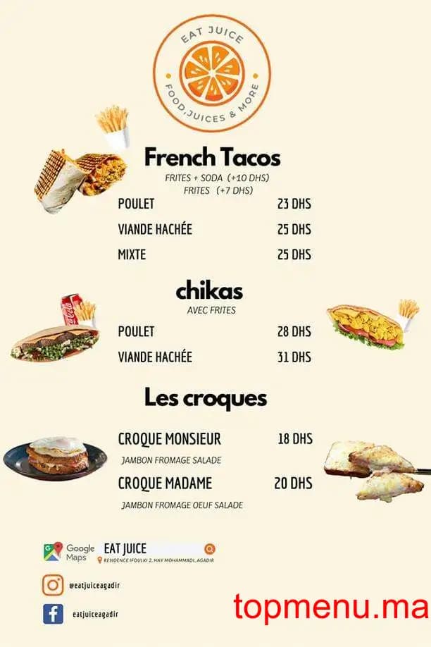 Restaurant Eat juice menu page 4 Eat juice menu page 4