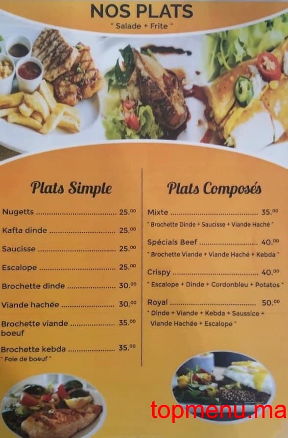 Restaurant Snack Walid menu page 7 Snack Walid menu page 7