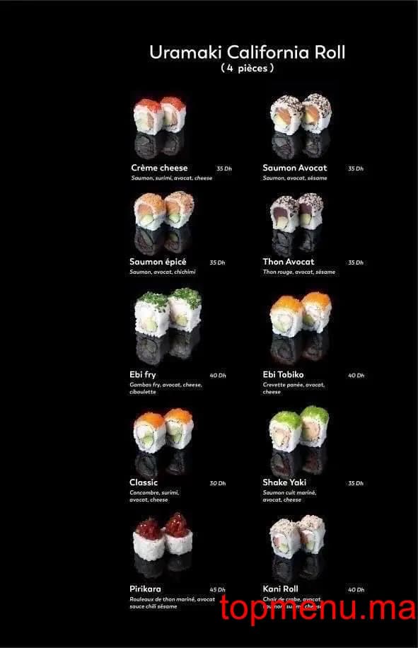 Restaurant Lbehja Sushi menu page 14 Lbehja Sushi menu page 14