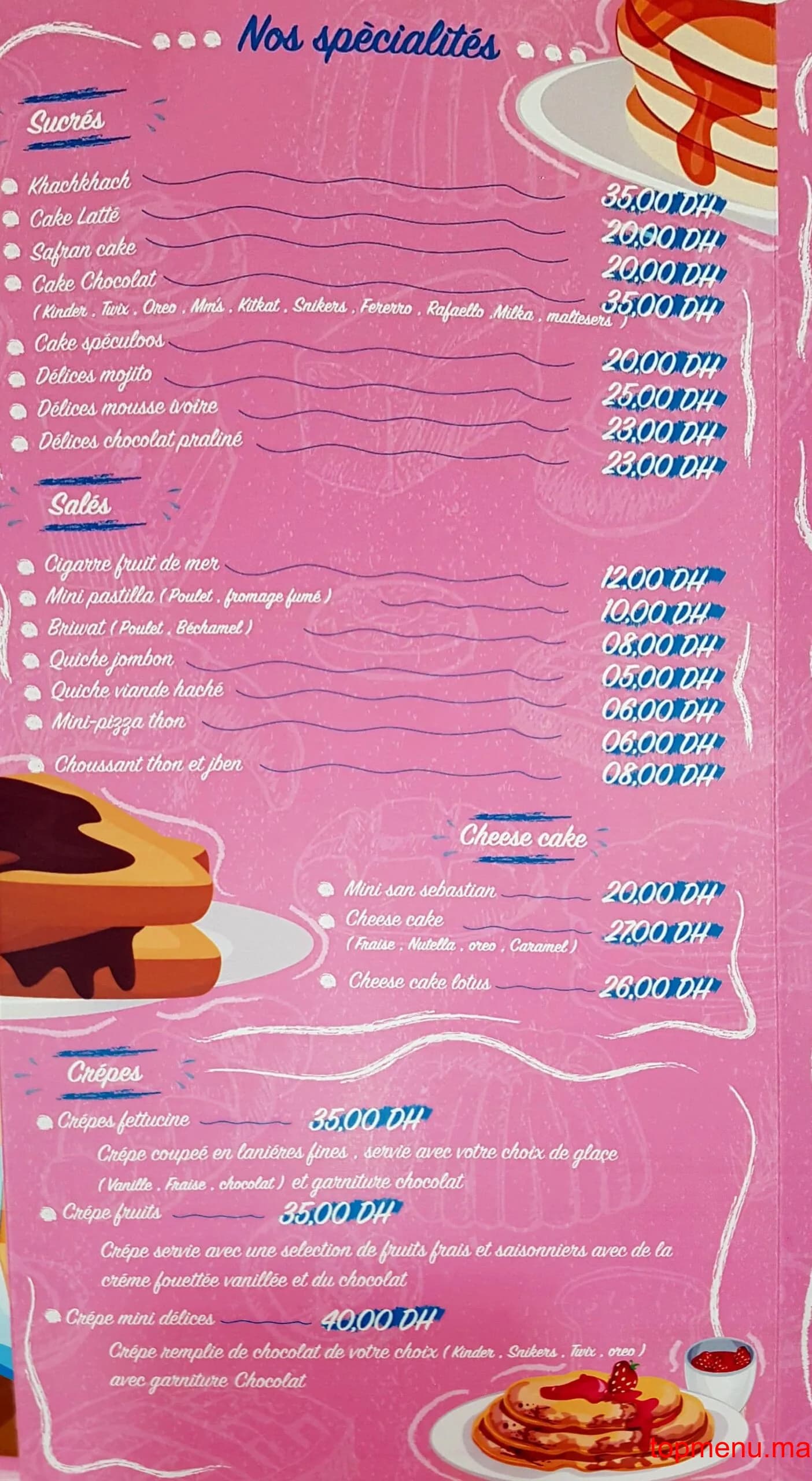Restaurant Mini Délices menu page 1 Mini Délices menu page 1