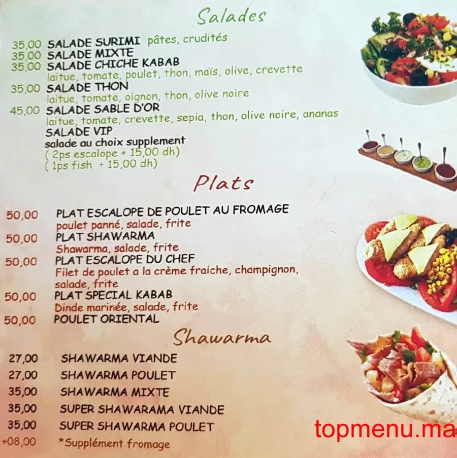 مطعم Chiche Kabab قائمة الطعام page 1 Chiche Kabab قائمة الطعام page 1