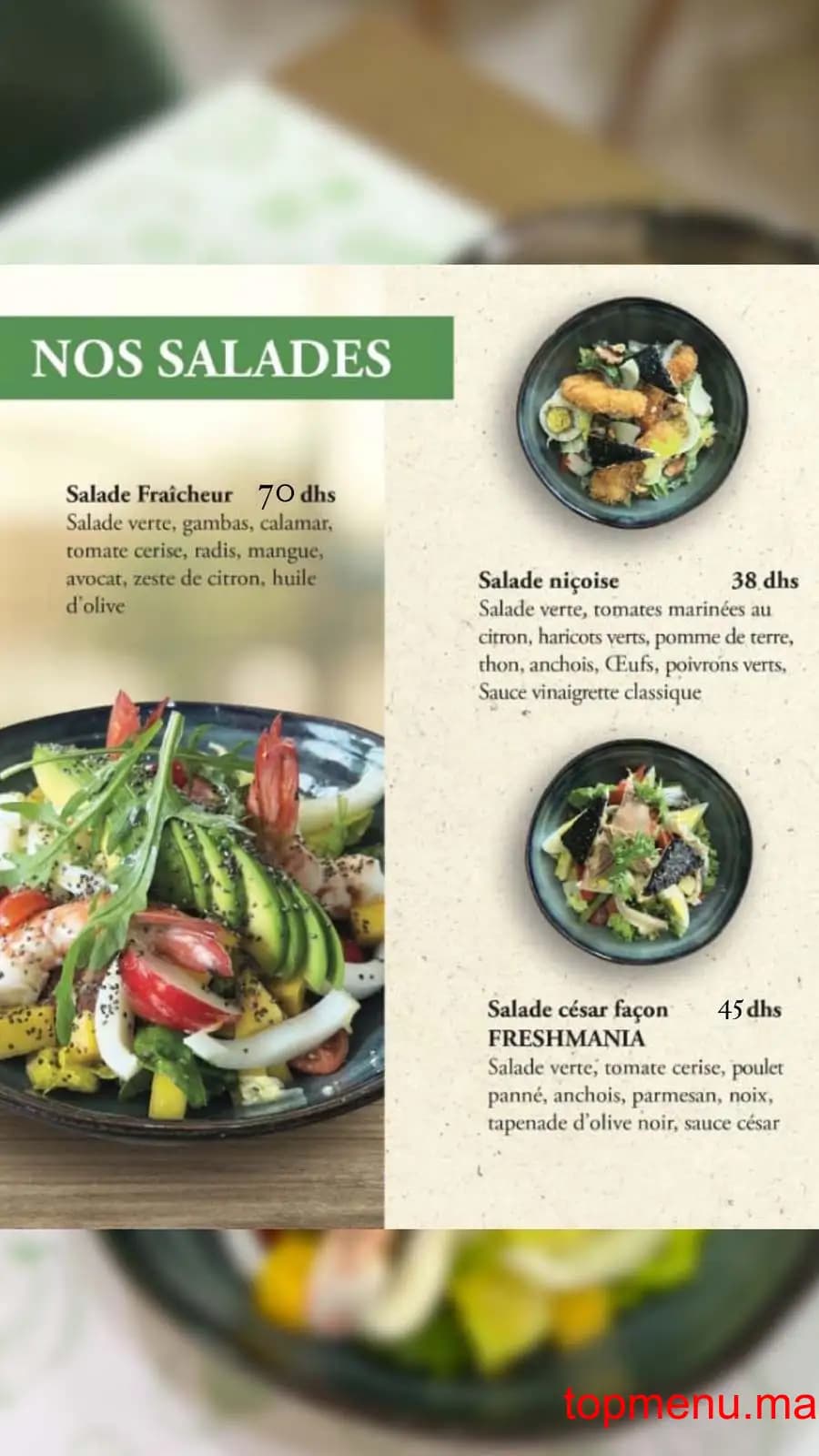 Restaurant Freshmania menu page 5 Freshmania menu page 5