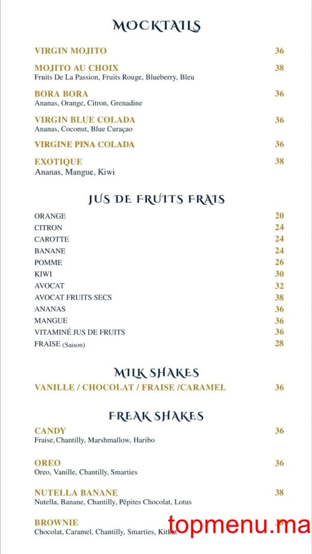 Restaurant Julia D coffee menu page 2 Julia D coffee menu page 2