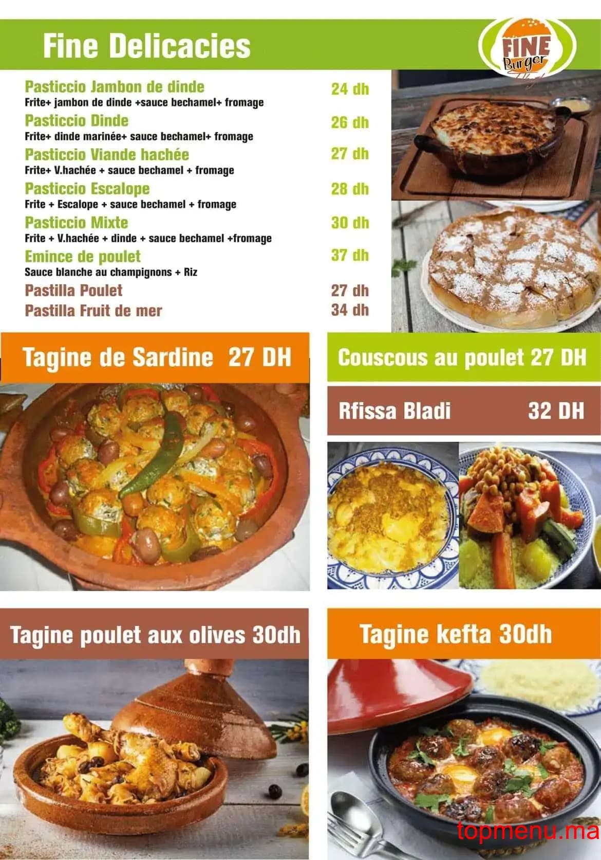 Restaurant Fine Burger Talborjt menu page 10 Fine Burger Talborjt menu page 10