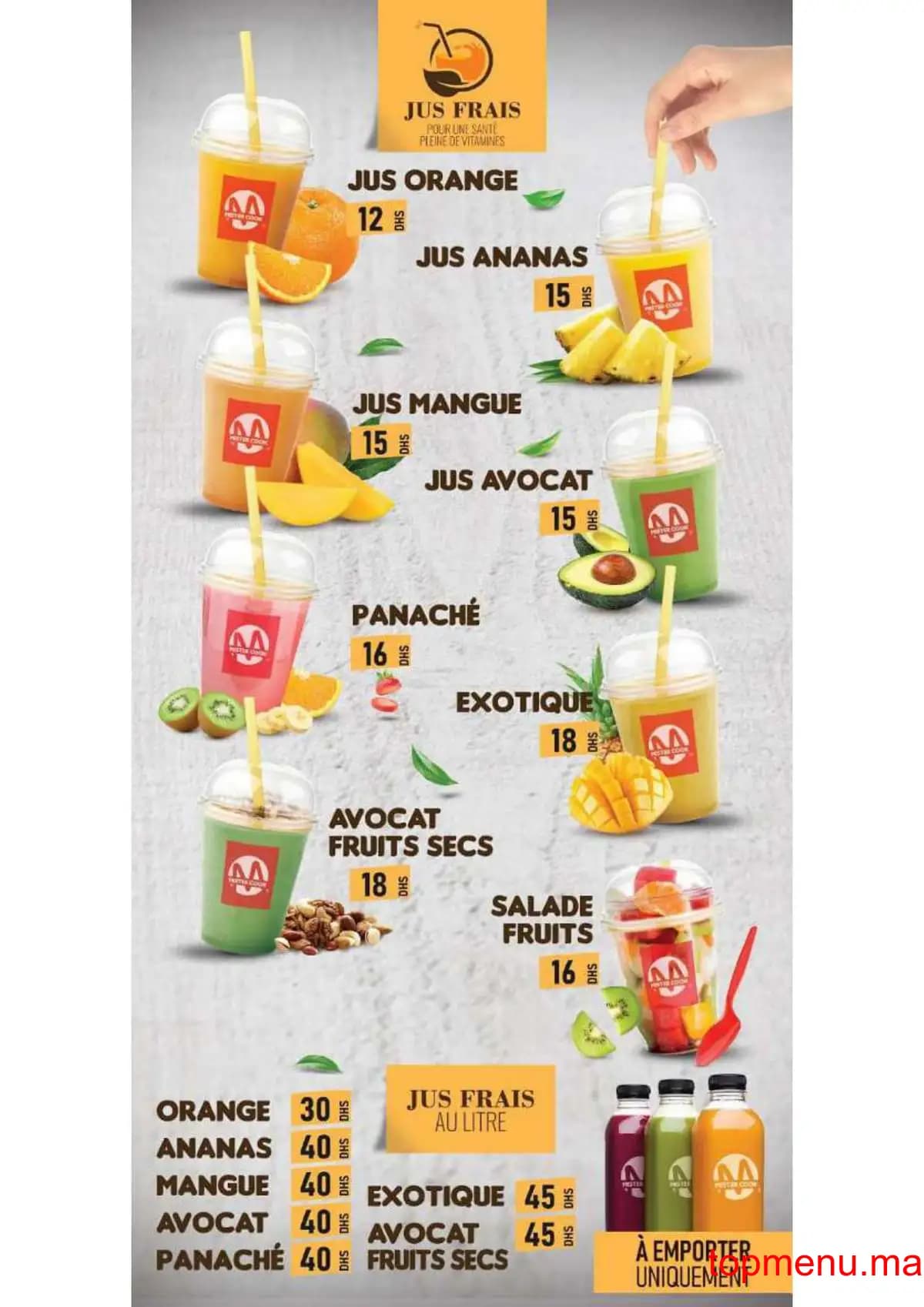 Restaurant Mister cook menu page 14 Mister cook menu page 14