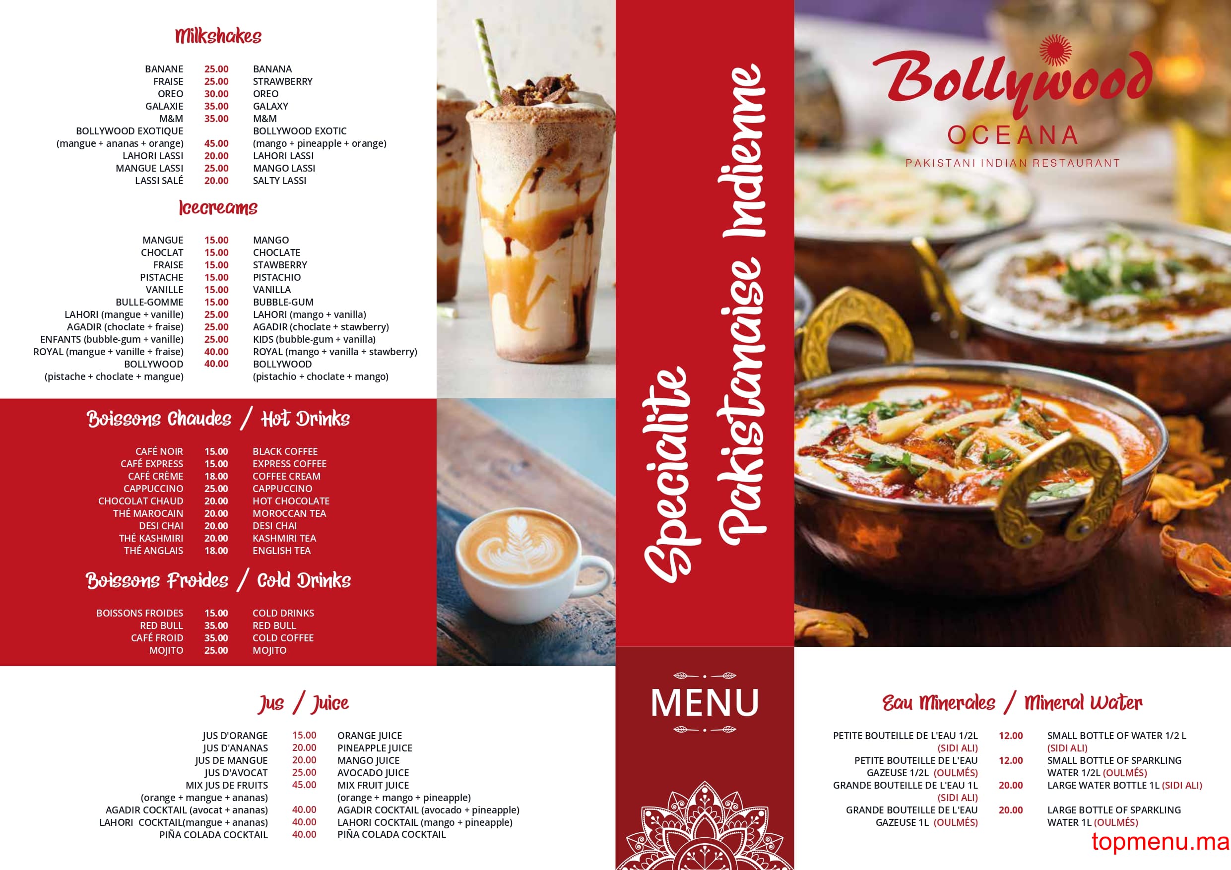 Restaurant Bollywood restaurant menu page 1 Bollywood restaurant menu page 1