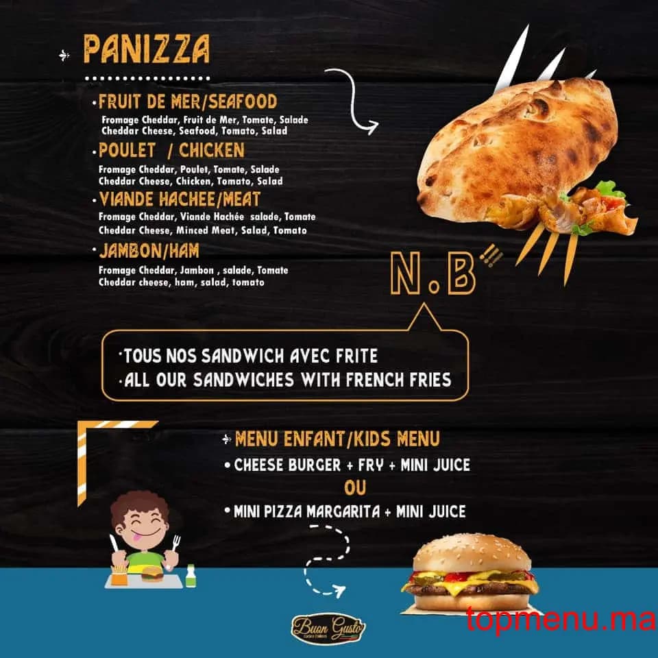 Restaurant Buon Gusto menu page 6 Buon Gusto menu page 6