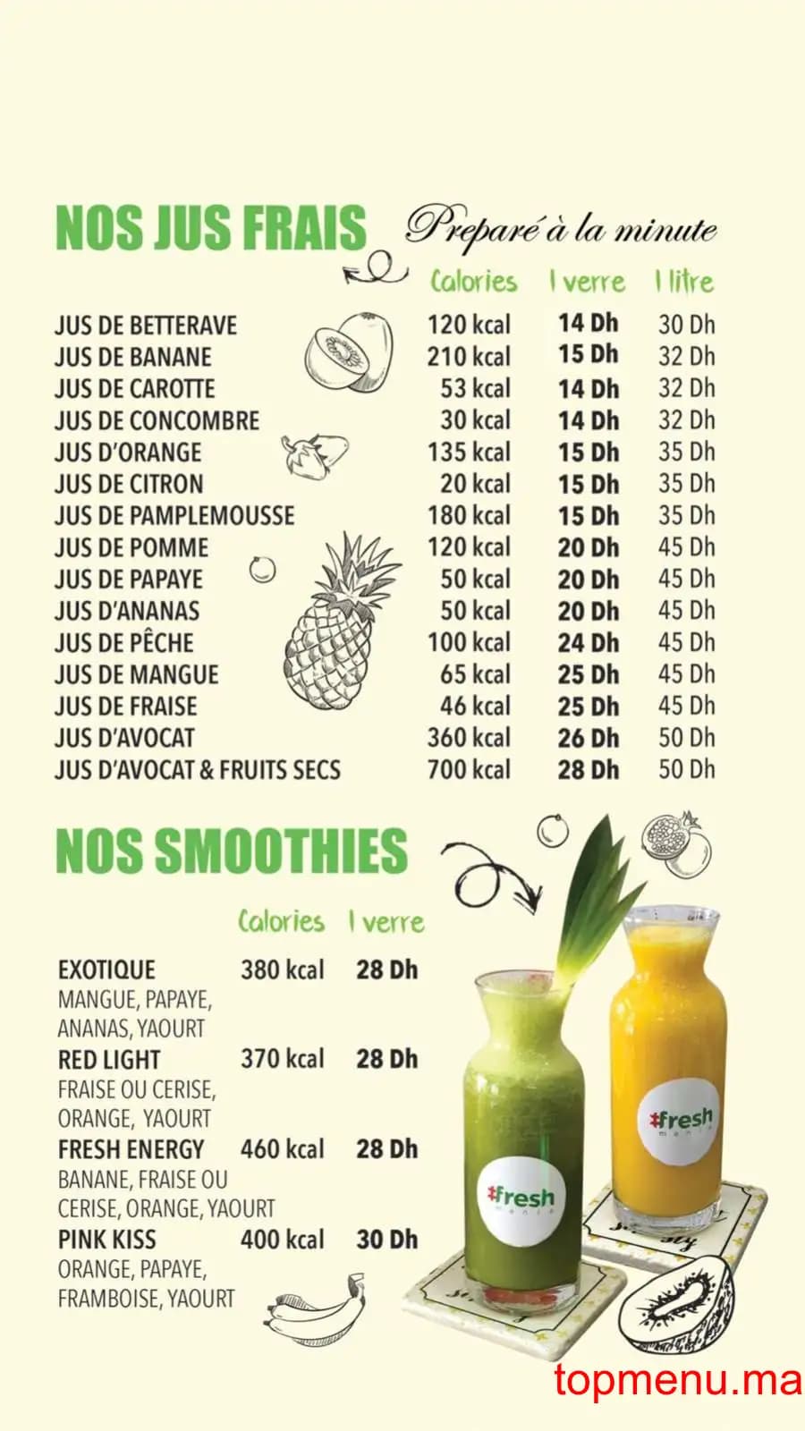 Restaurant Freshmania menu page 8 Freshmania menu page 8