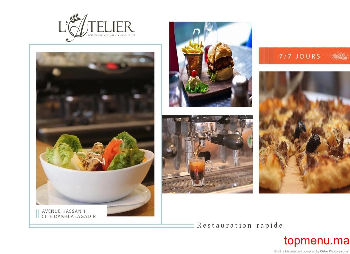 Restaurant L’atelier menu page 3 L’atelier menu page 3