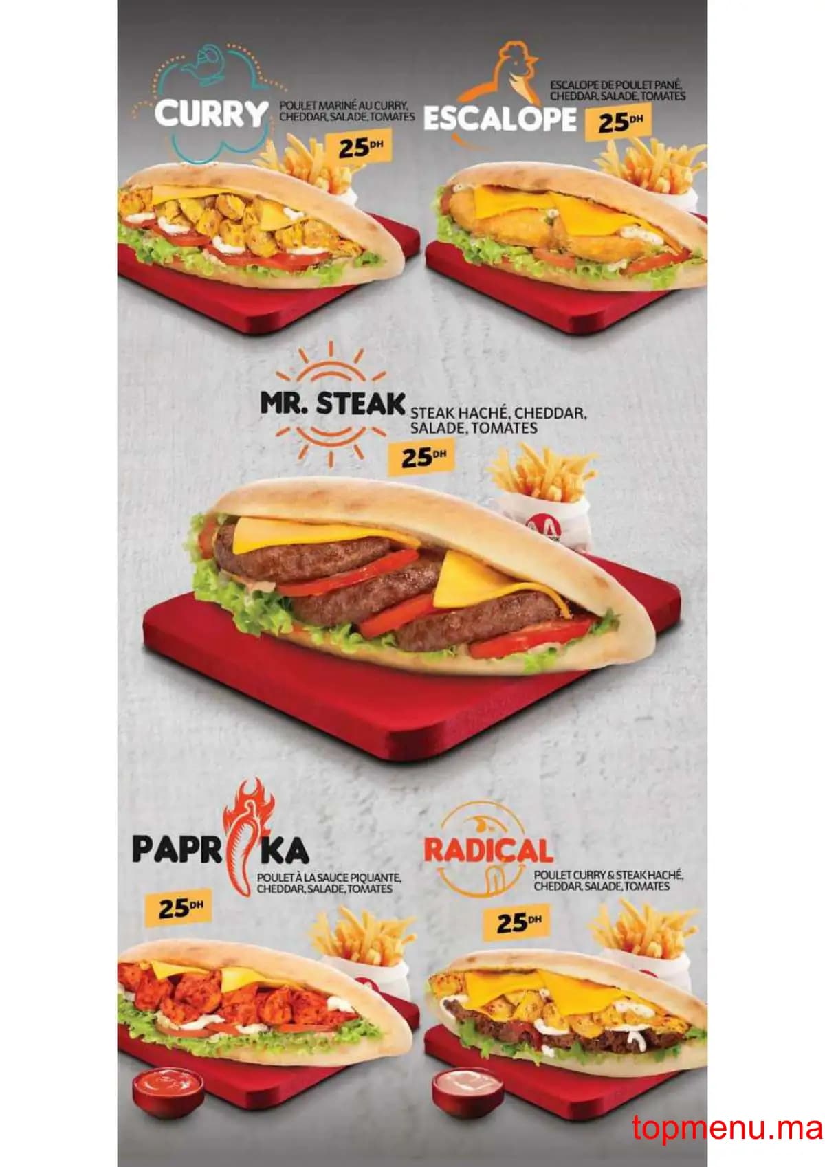 Restaurant Mister cook menu page 3 Mister cook menu page 3