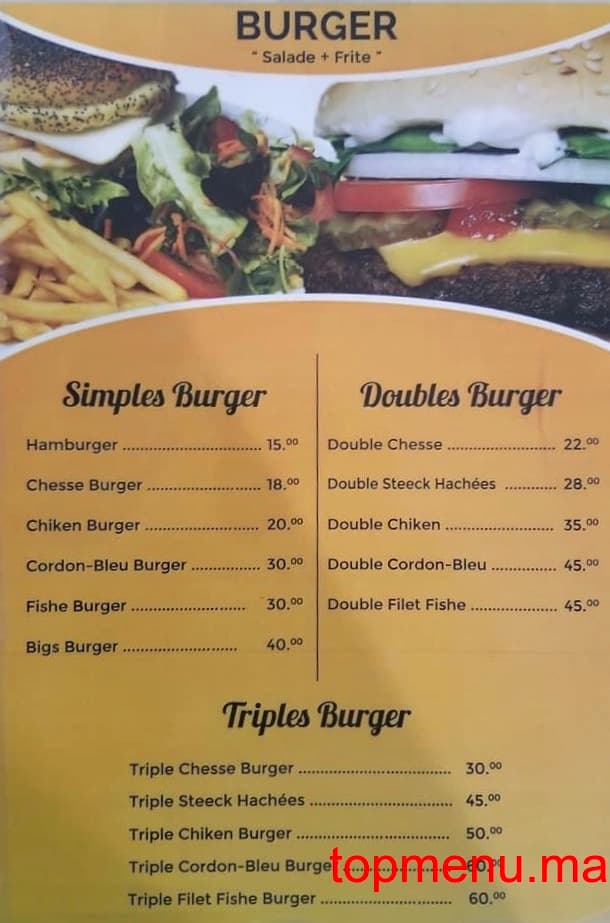 Restaurant Snack Walid menu page 5 Snack Walid menu page 5