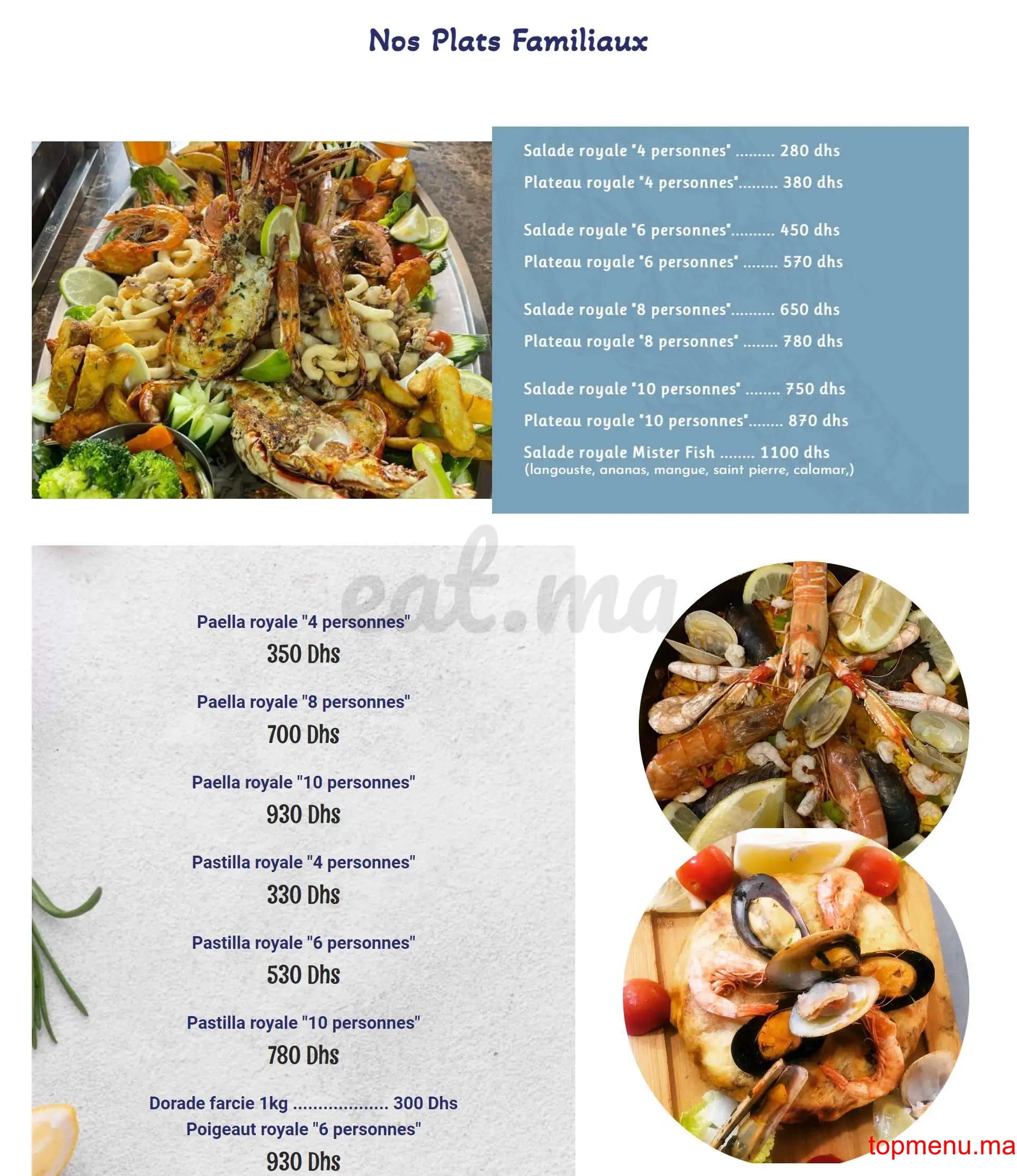 Restaurant Mister Fish menu page 4 Mister Fish menu page 4