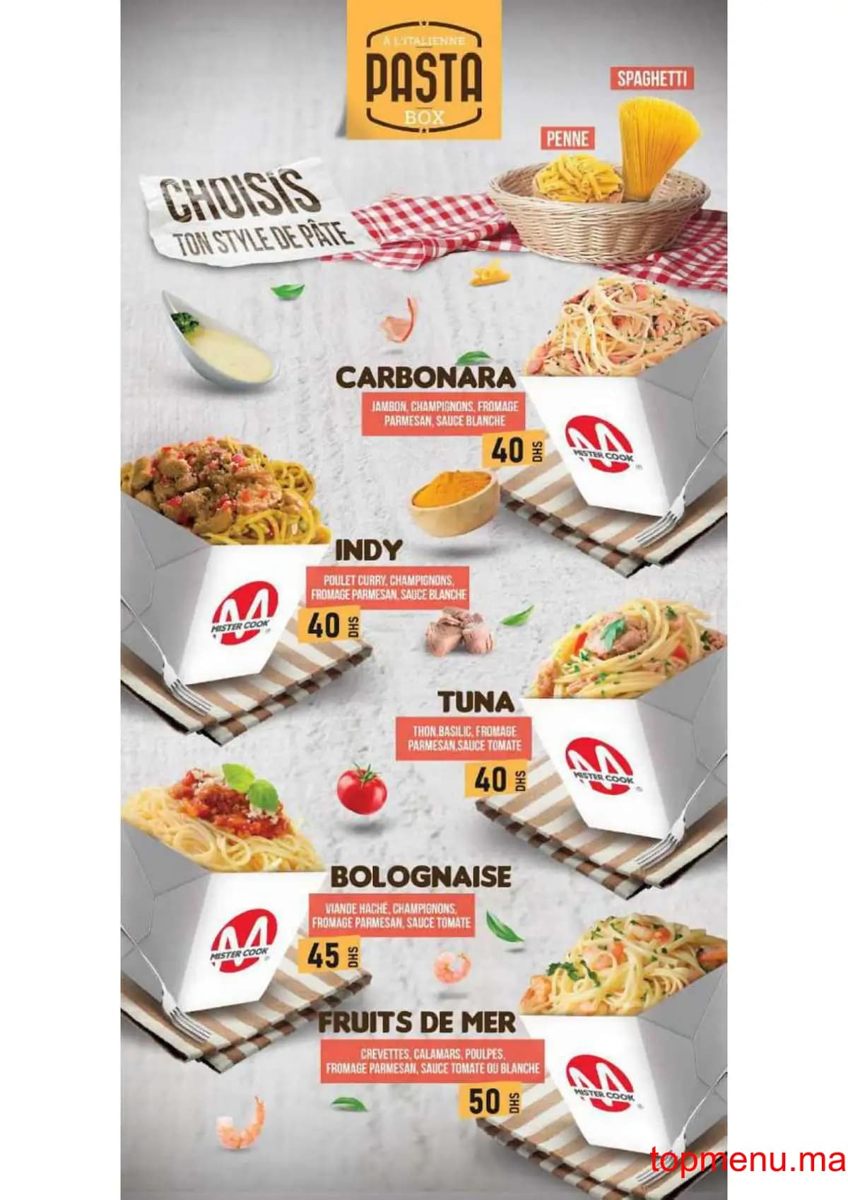 Restaurant Mister cook menu page 9 Mister cook menu page 9