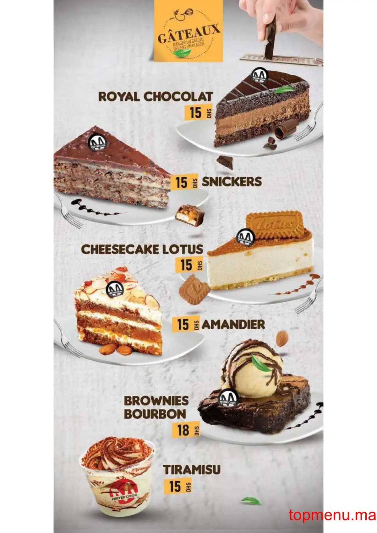 Restaurant Mister cook menu page 11 Mister cook menu page 11