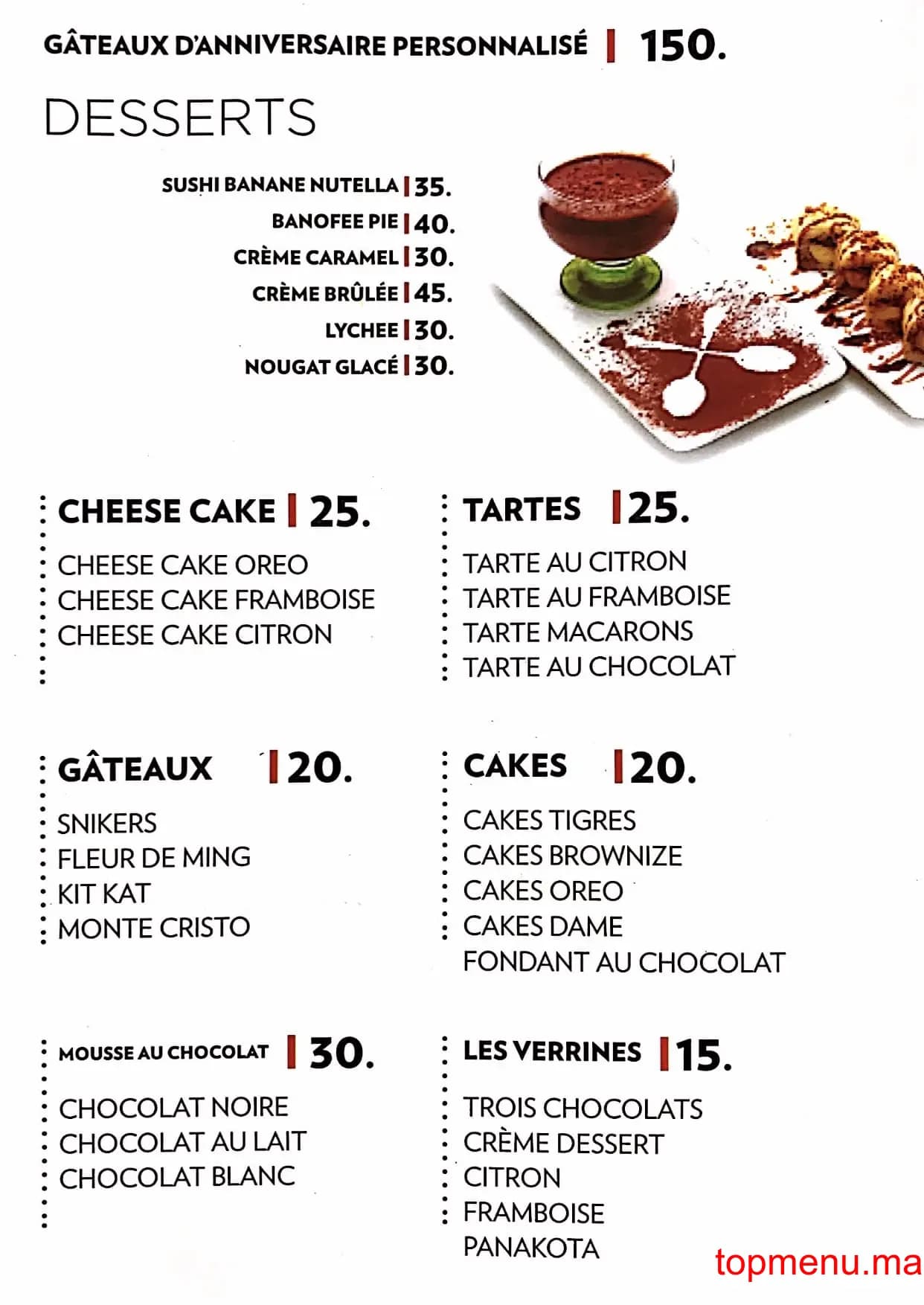 Restaurant Sushi Fleur De Ming Islane menu page 2 Sushi Fleur De Ming Islane menu page 2