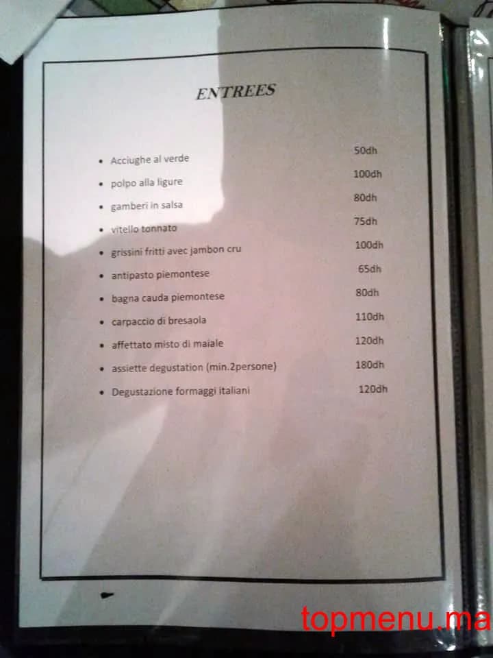 Restaurant Mamma Caterina menu page 1 Mamma Caterina menu page 1