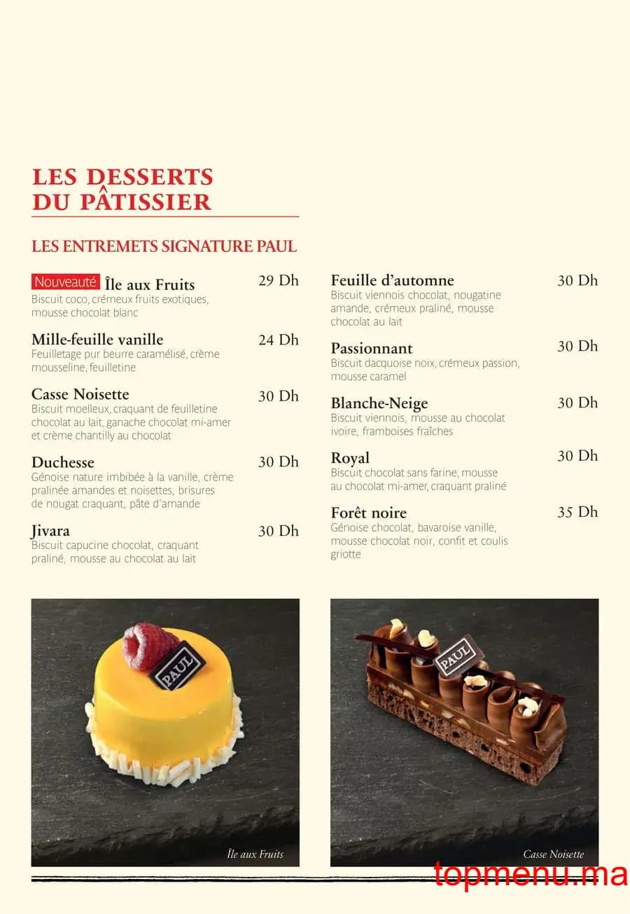 Restaurant Paul Aéroport menu page 11 Paul Aéroport menu page 11