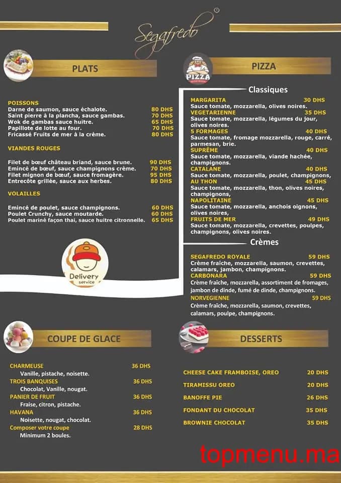 Restaurant Segafredo menu page 5 Segafredo menu page 5