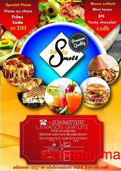 Restaurant Tasty Smell menu page 1 Tasty Smell menu page 1