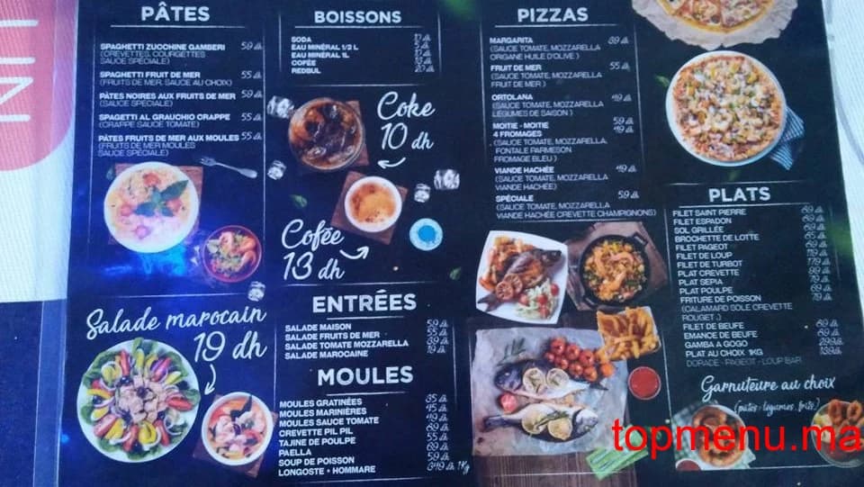 Restaurant SNACK WADII menu page 1 SNACK WADII menu page 1