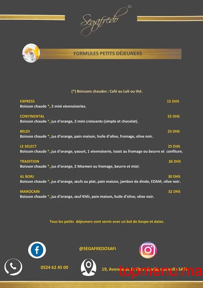 Restaurant Segafredo menu page 4 Segafredo menu page 4