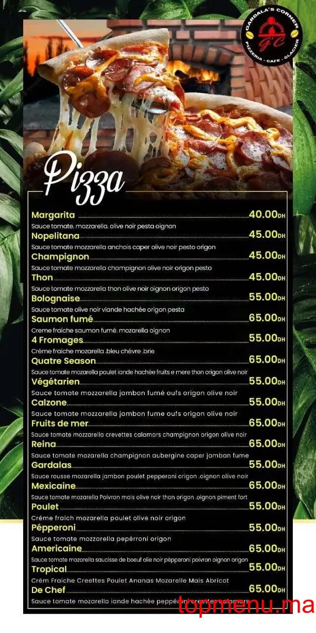 Restaurant Gardala’s Corner menu page 2 Gardala’s Corner menu page 2