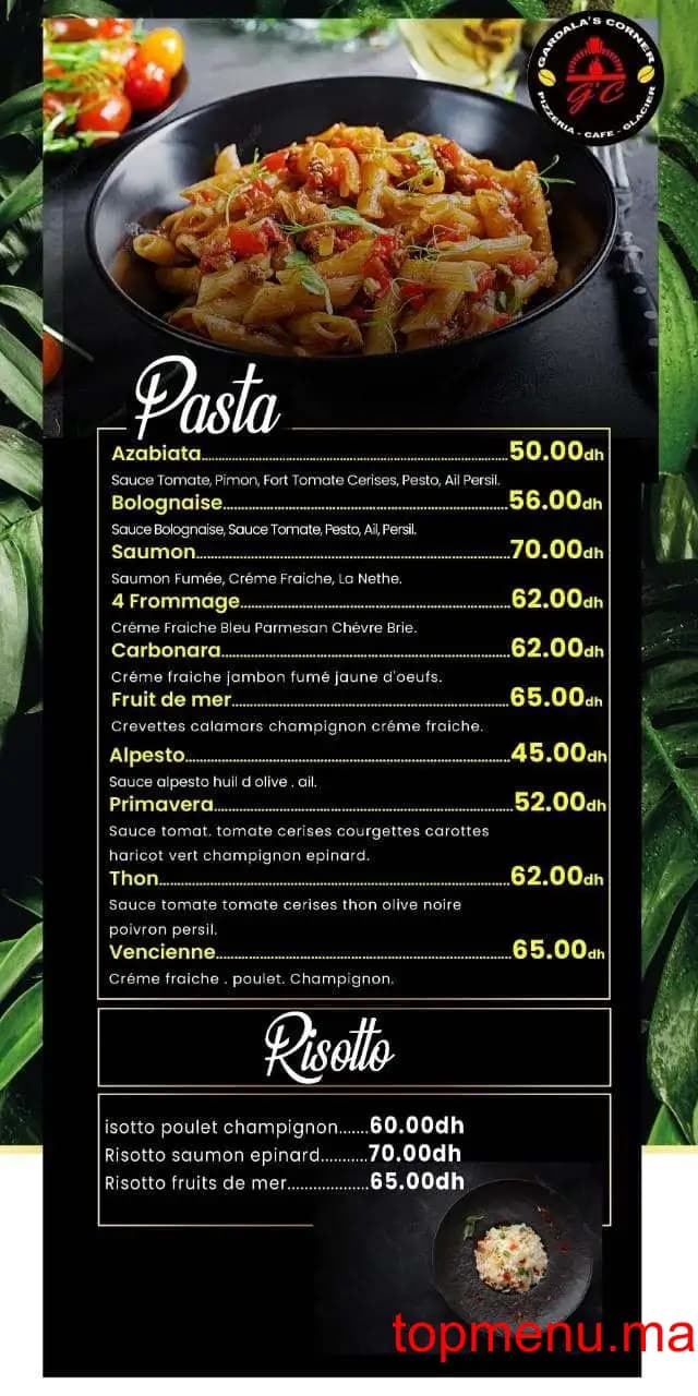 Restaurant Gardala’s Corner menu page 5 Gardala’s Corner menu page 5