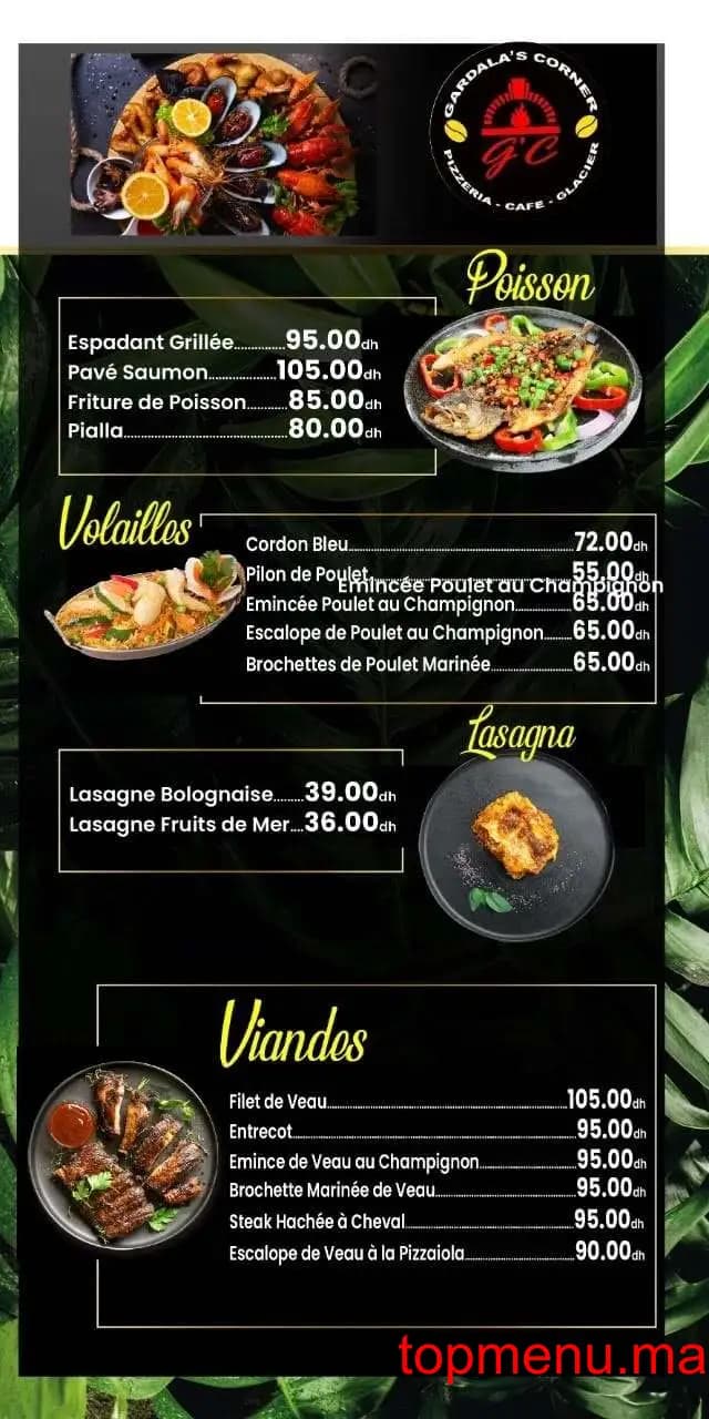 Restaurant Gardala’s Corner menu page 6 Gardala’s Corner menu page 6