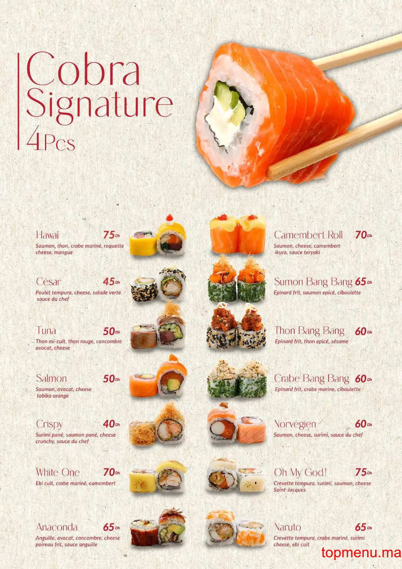 Restaurant COBRA KAI menu page 14 COBRA KAI menu page 14