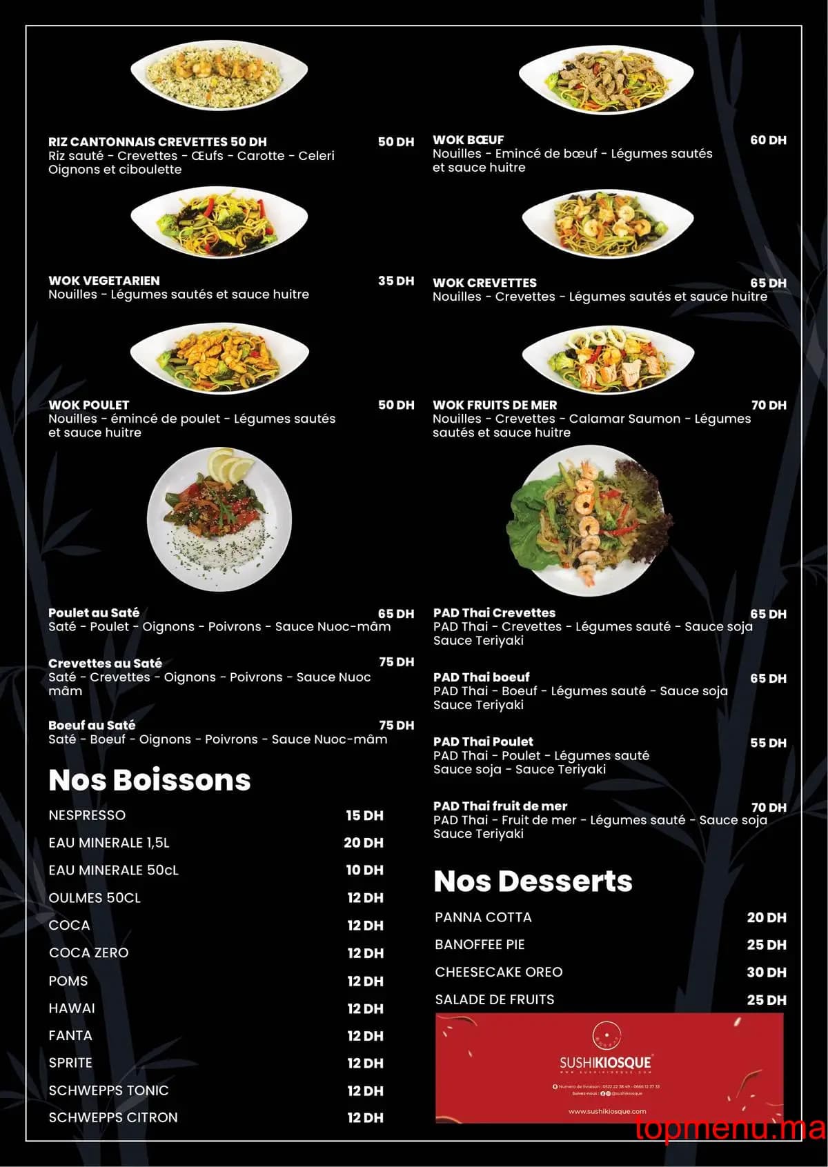 Restaurant Sushi Kiosque menu page 4 Sushi Kiosque menu page 4