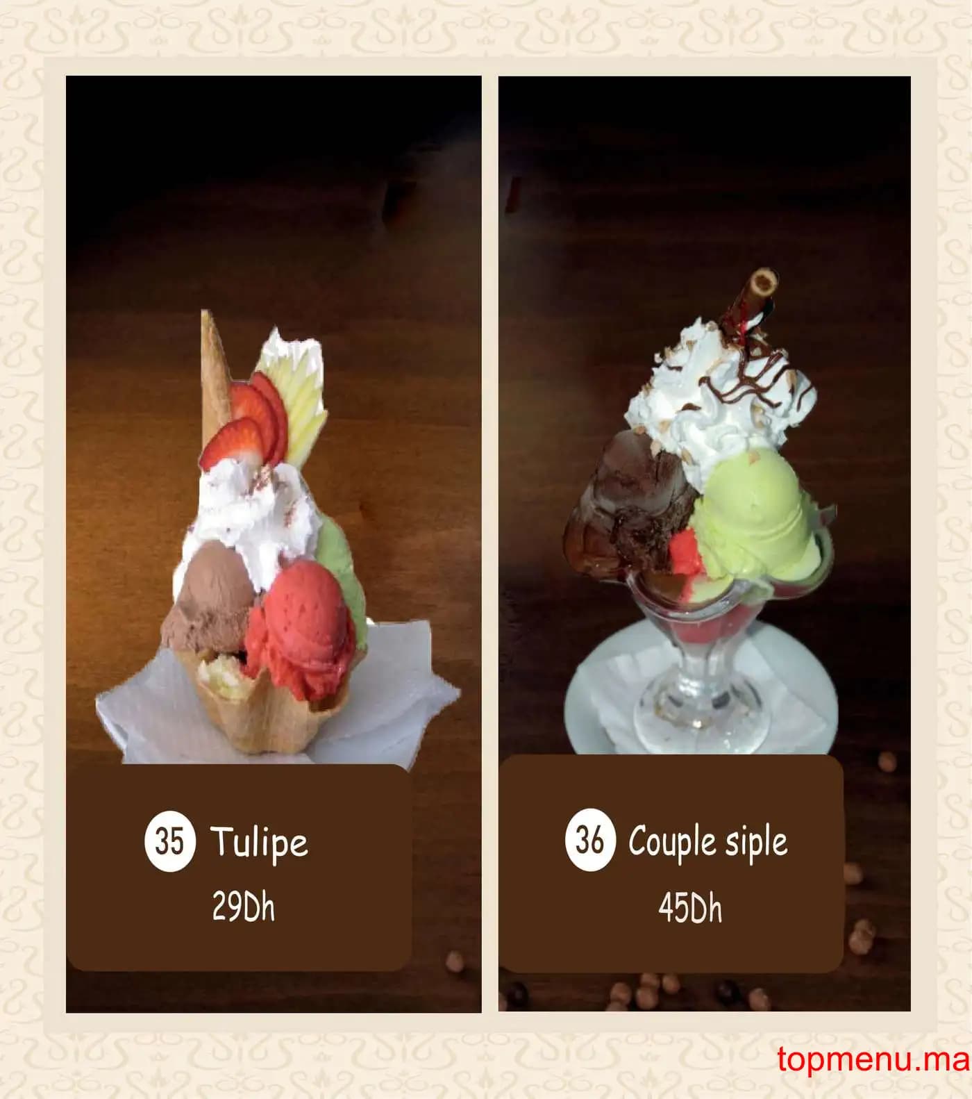 Restaurant Giuliette café glacier menu page 16 Giuliette café glacier menu page 16