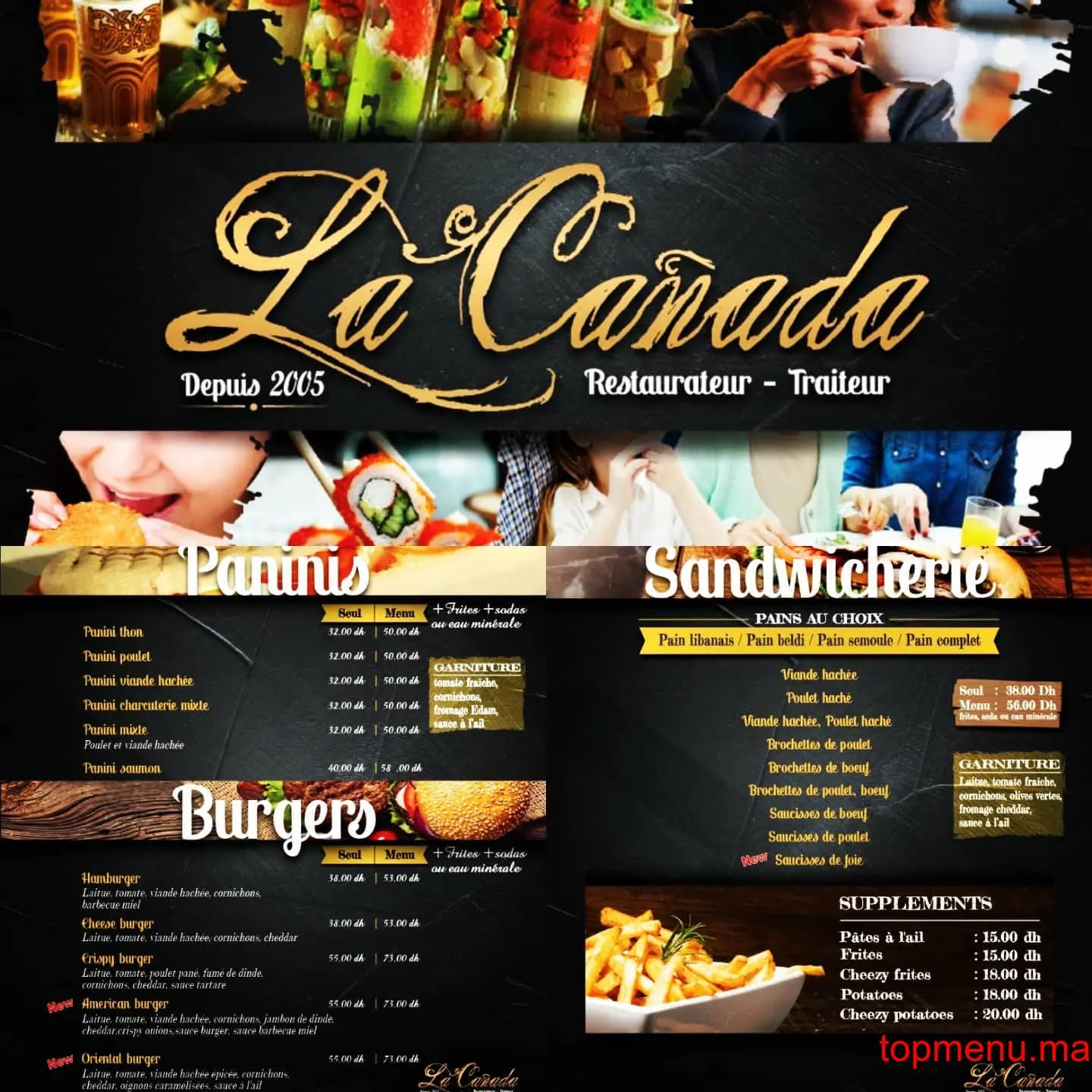 Restaurant Lacañada Café Restaurant menu page 1 Lacañada Café Restaurant menu page 1