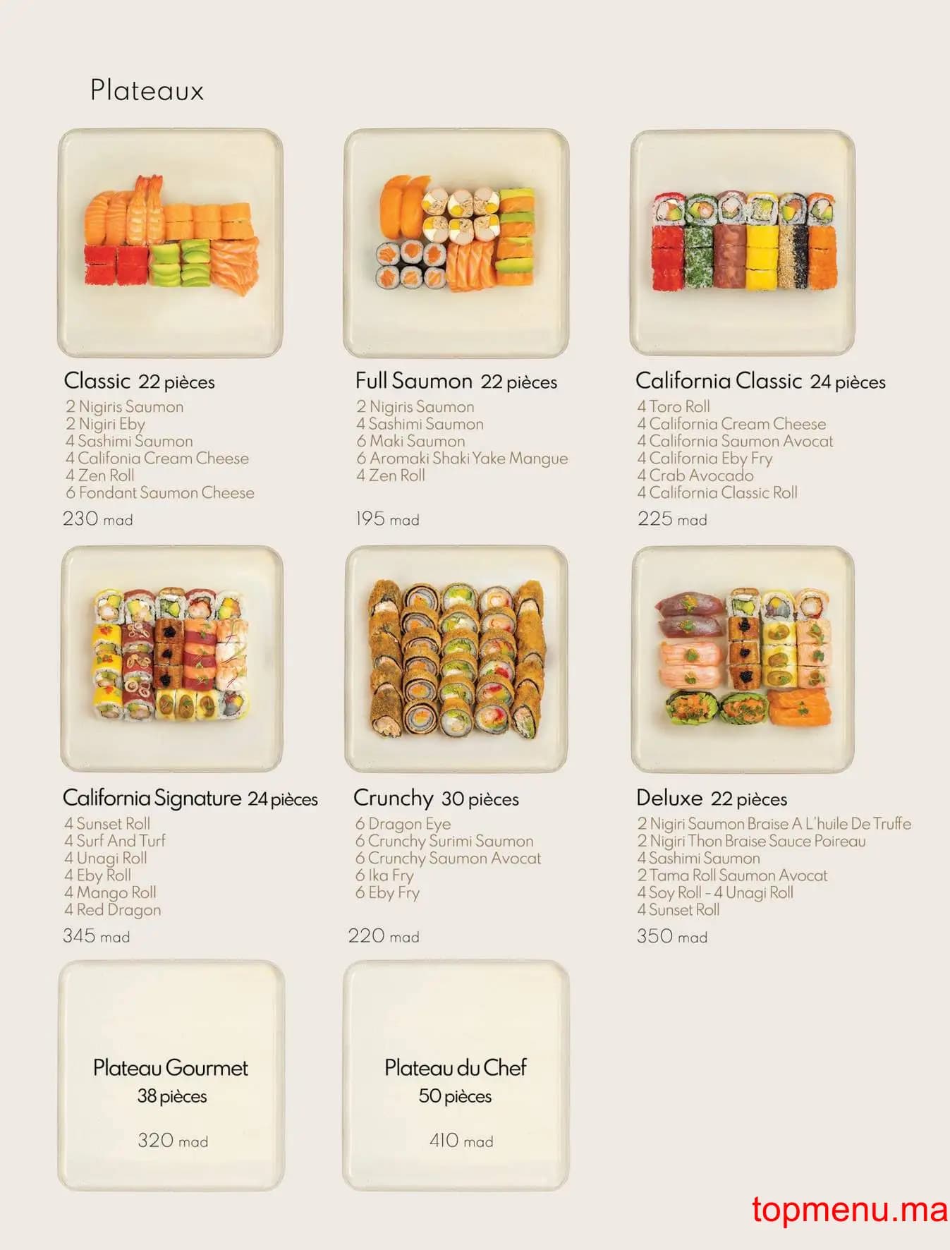 Restaurant SOY menu page 19 SOY menu page 19