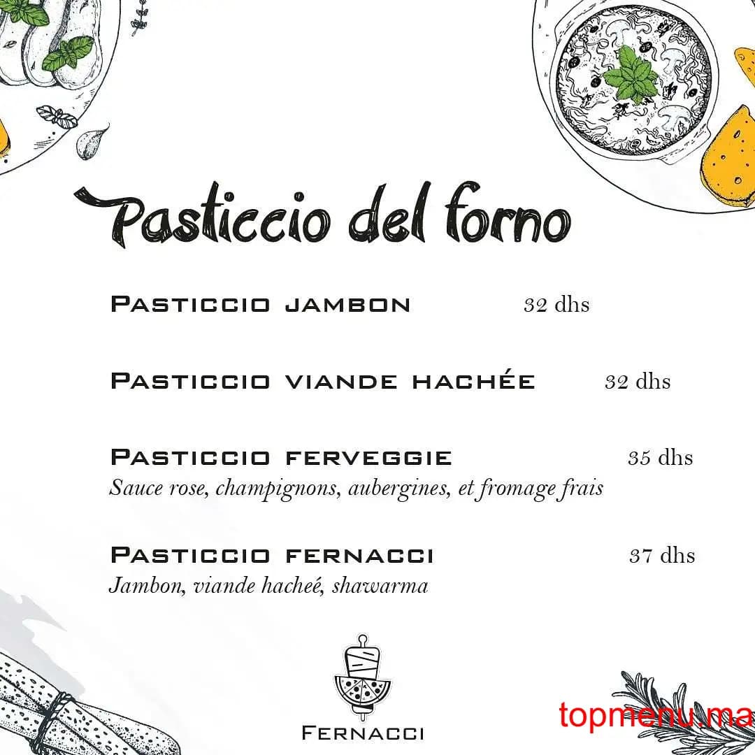 Restaurant Fernacci menu page 3 Fernacci menu page 3