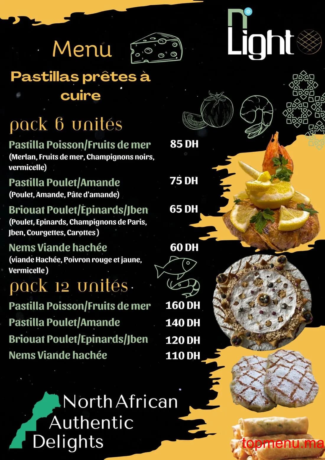 Restaurant D-Light menu page 1 D-Light menu page 1