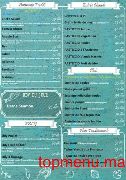 Restaurant Angolo menu page 3 Angolo menu page 3