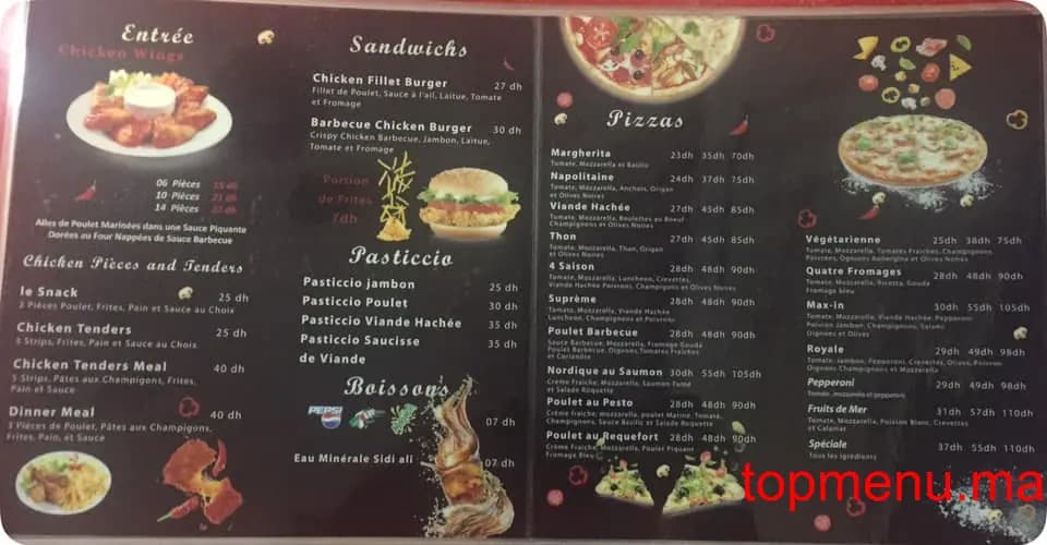 Restaurant Pizza Max-in menu page 1 Pizza Max-in menu page 1