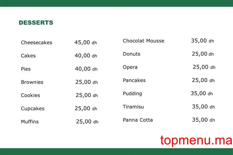 Restaurant Boost Coffee Abdelmoumen menu page 4 Boost Coffee Abdelmoumen menu page 4