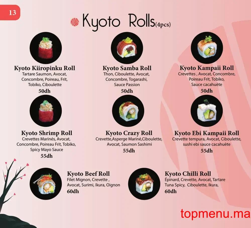 Restaurant Kyoto Sushi menu page 17 Kyoto Sushi menu page 17