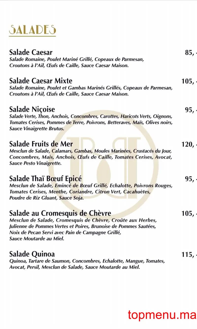 Restaurant Café Balthazar menu page 4 Café Balthazar menu page 4