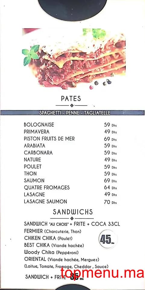 Restaurant Woody Chay Pizza menu page 3 Woody Chay Pizza menu page 3