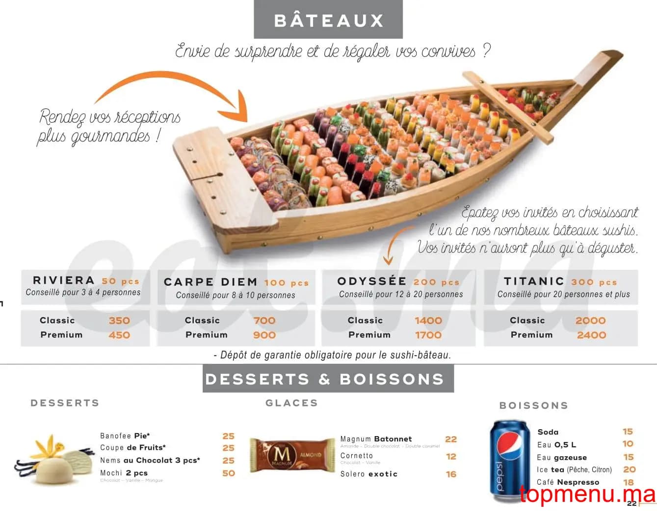 Restaurant SushiClub Californie menu page 22 SushiClub Californie menu page 22