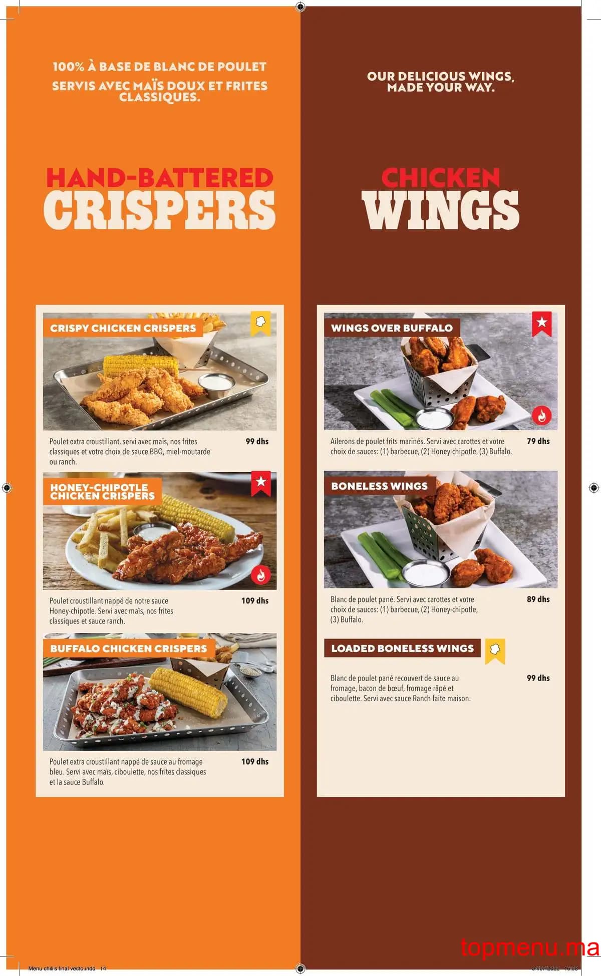Restaurant Chili’s menu page 9 Chili’s menu page 9