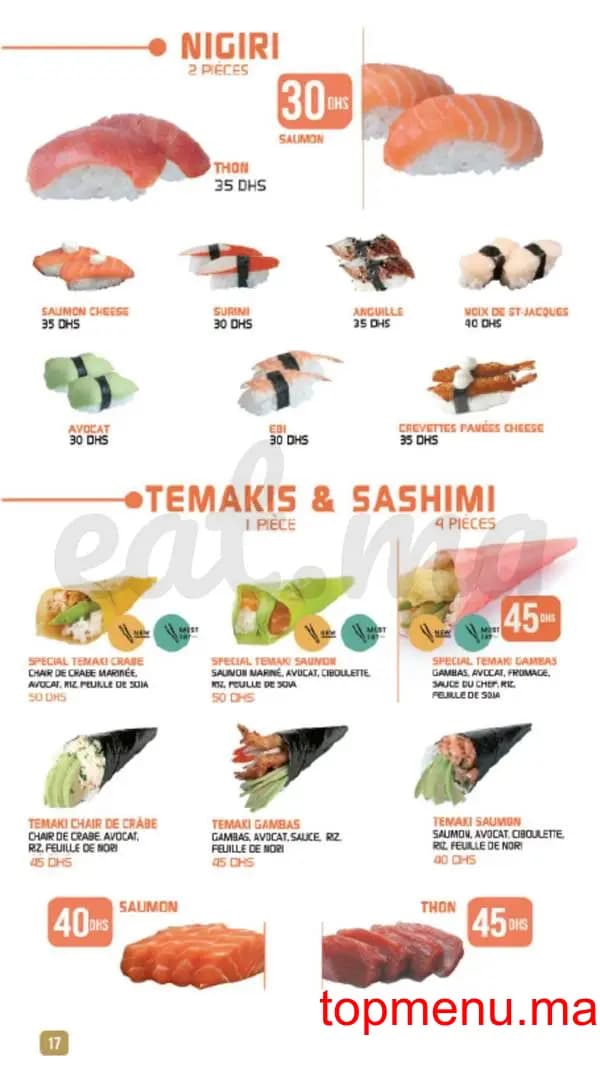 Restaurant Shiru – Sushis – Thaï & Woks menu page 16 Shiru – Sushis – Thaï & Woks menu page 16