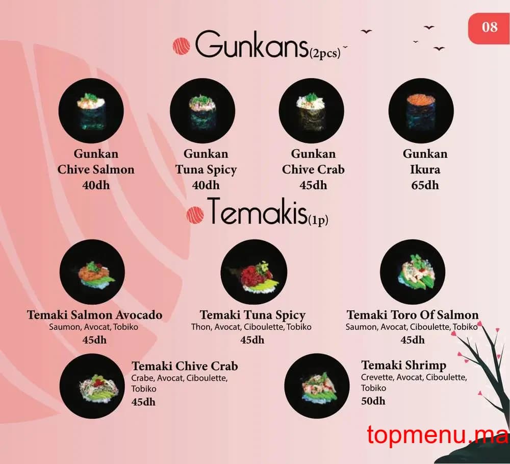 Restaurant Kyoto Sushi menu page 12 Kyoto Sushi menu page 12